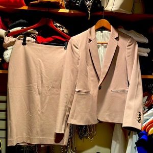 Express Pink Blazer Skirt Suit Size 2